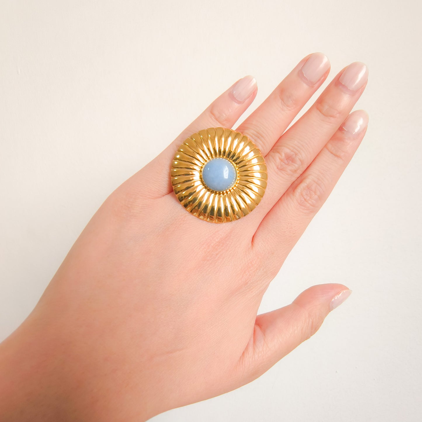 Anillo Sol  Roma (Acero y ajustable) stone