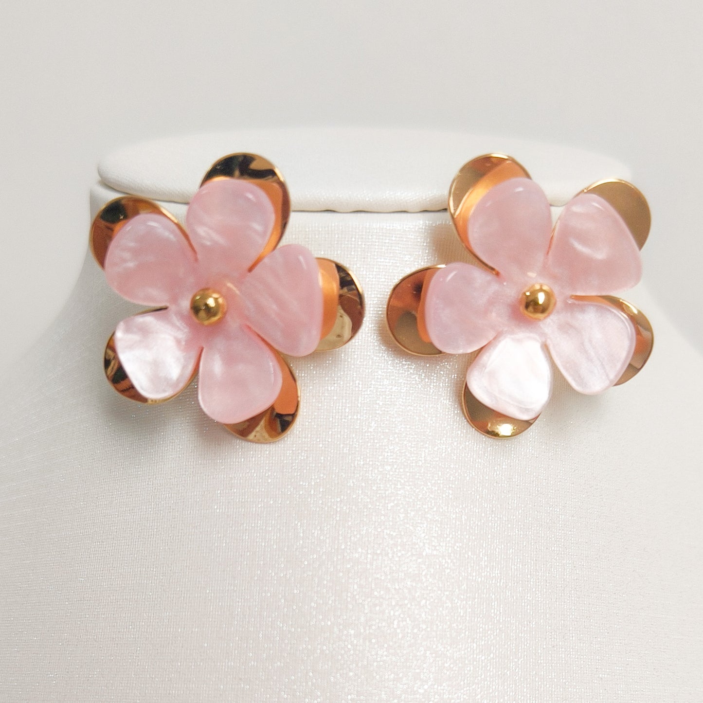 Pendientes Flores Positano de Acero Dorado ( 5 colores)