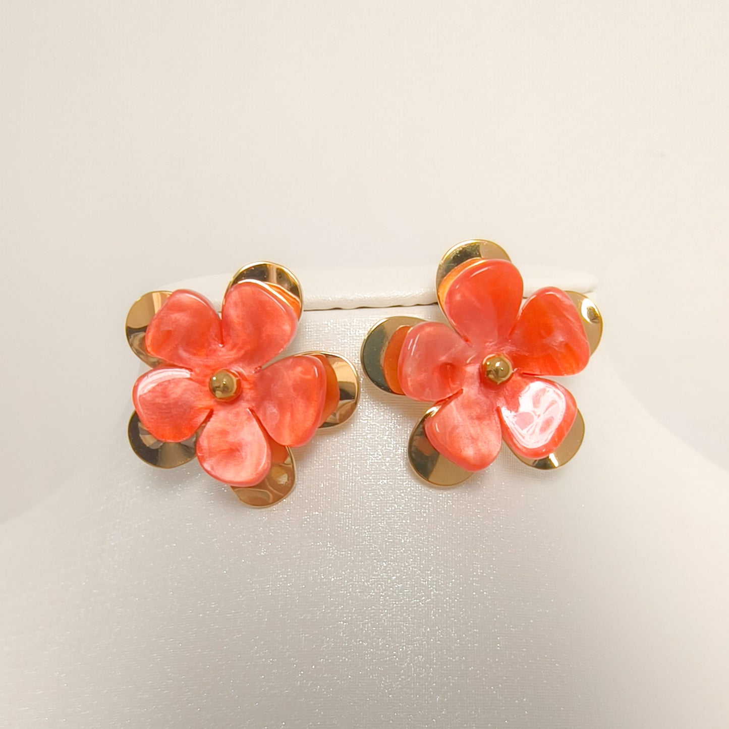 Pendientes Flores Positano de Acero Dorado ( 5 colores)