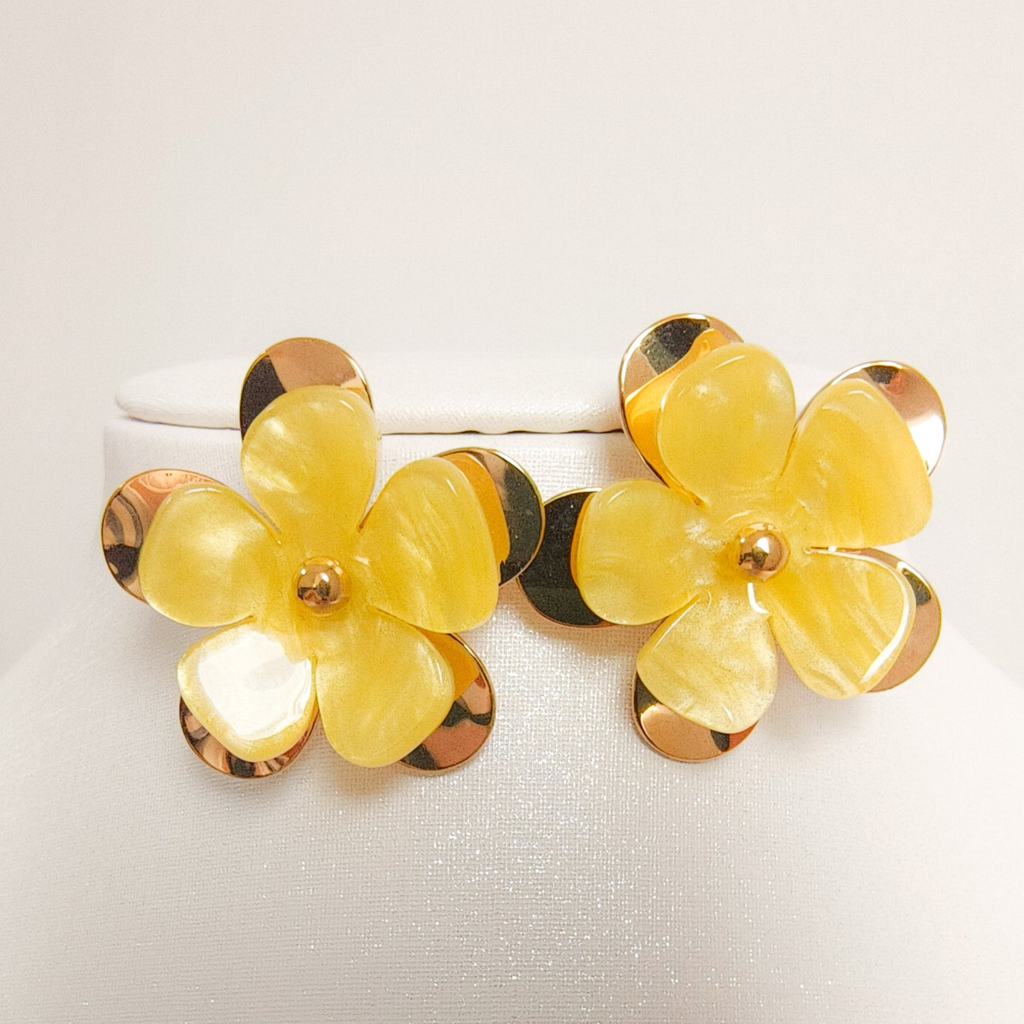 Pendientes Flores Positano de Acero Dorado ( 5 colores)