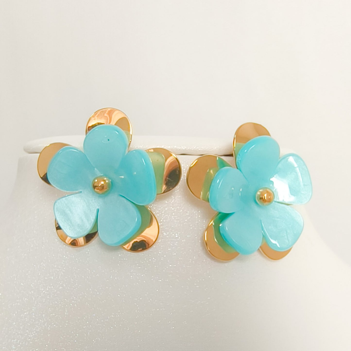 Pendientes Flores Positano de Acero Dorado ( 5 colores)