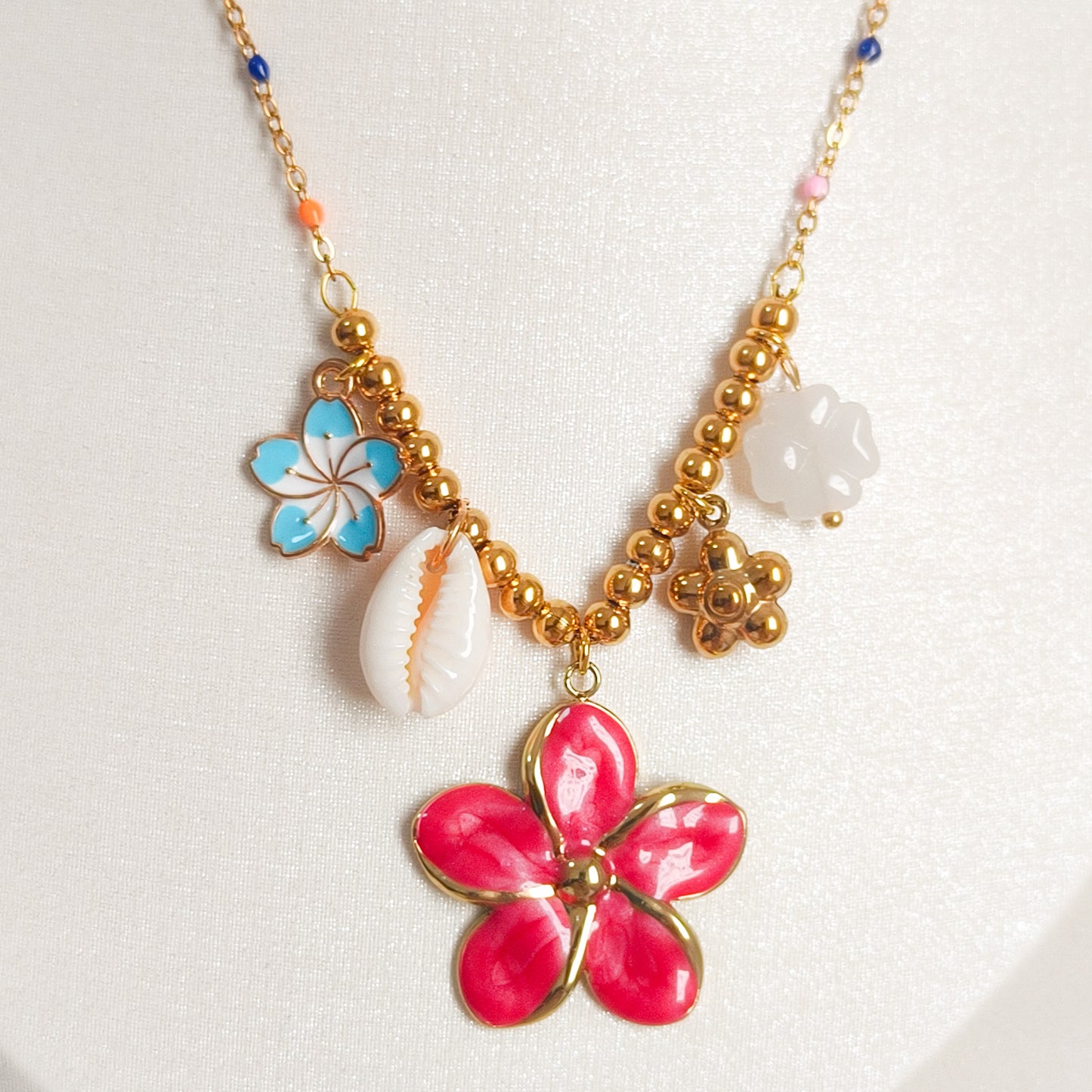 Collar Flor Malibú  ( acero)