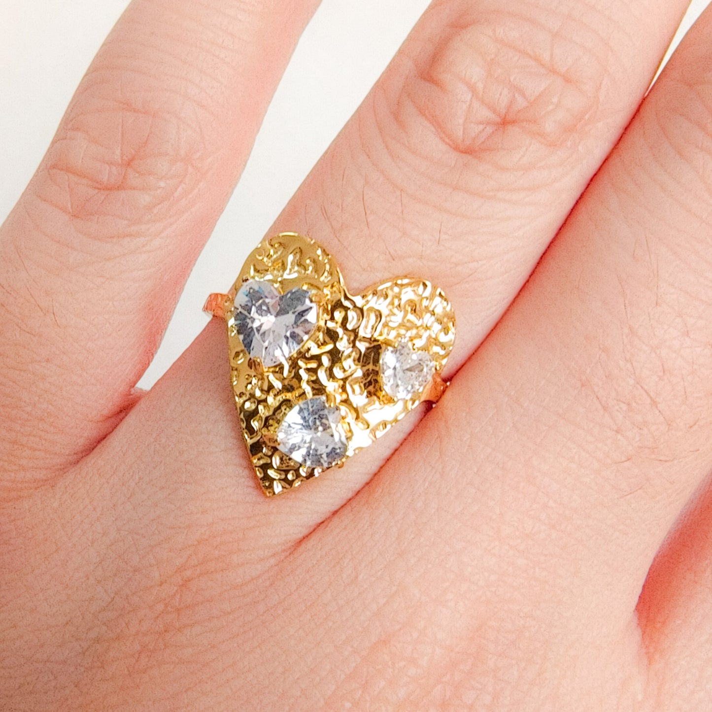 Anillo Corazón Lumière（acero y ajustable）