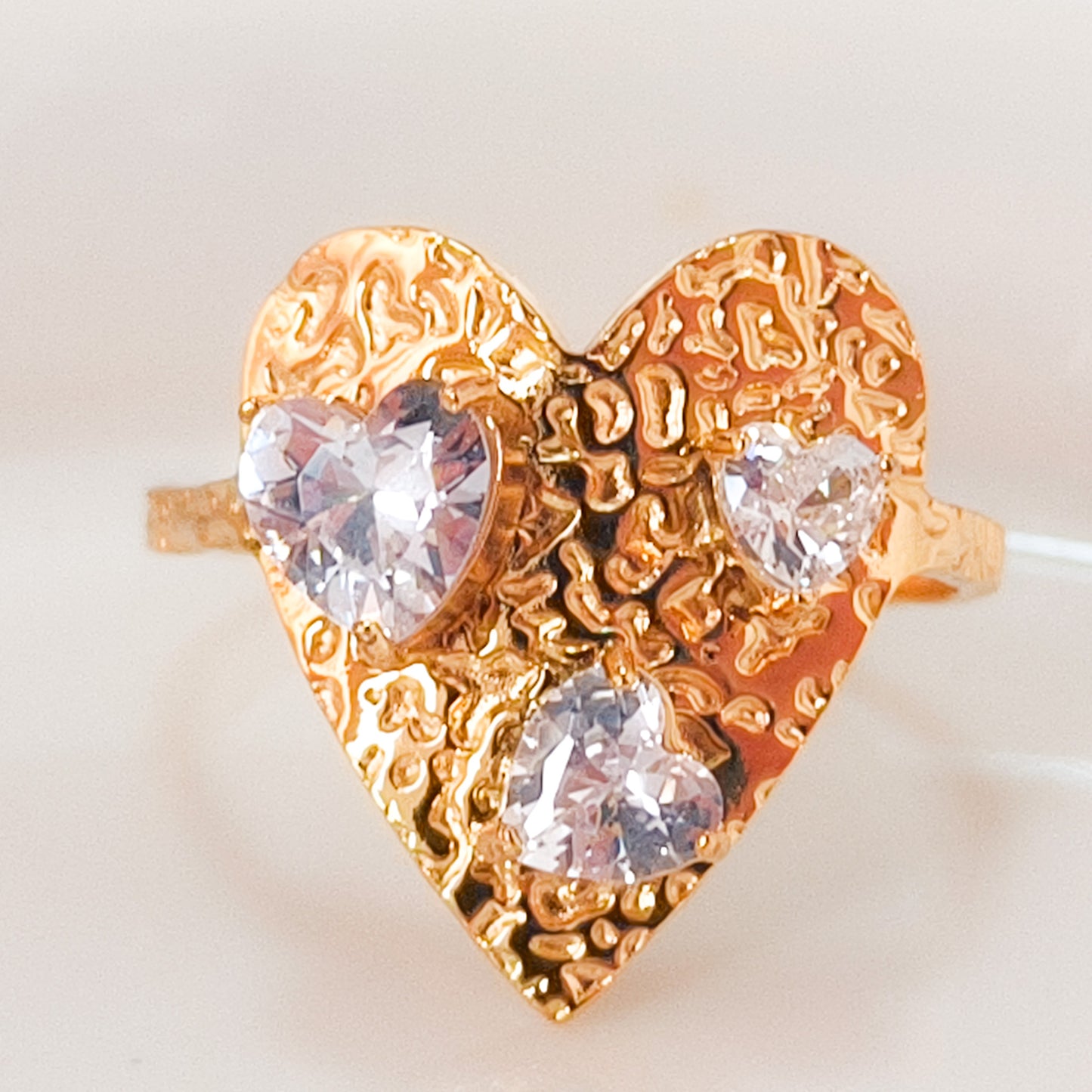 Anillo Corazón Lumière（acero y ajustable）