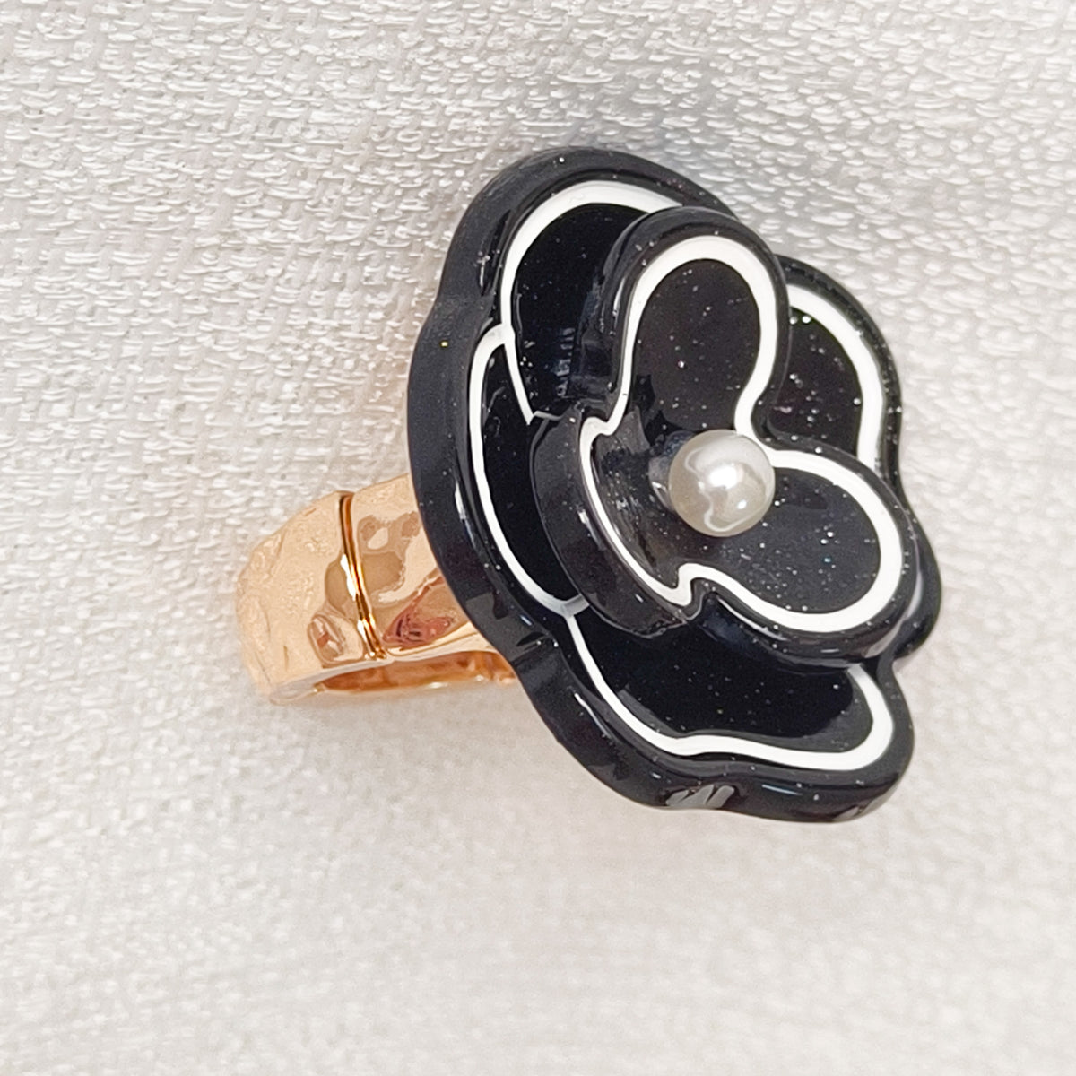 Anillo Flor Camelia Elastico