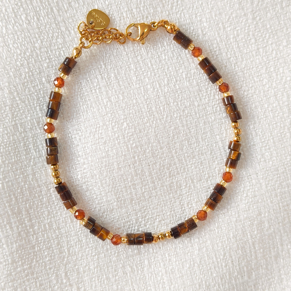 Look Acero Siena Mística Enegía ojo de tigre ( collar y pulsera)