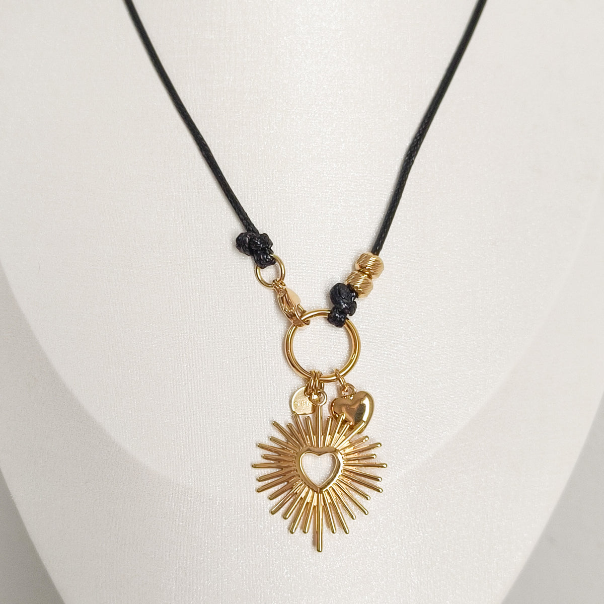 Look Acero Corazón de Sol ( collar y pendiente)