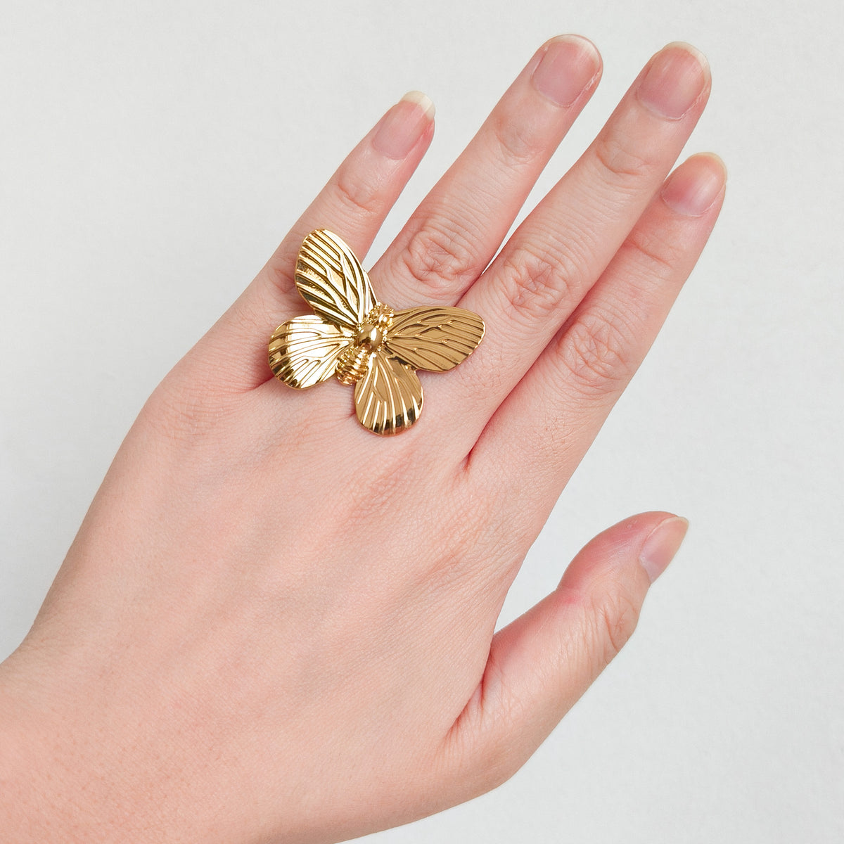 Look Acero Mariposa de Siena ( anillo ajustable y pendiente)
