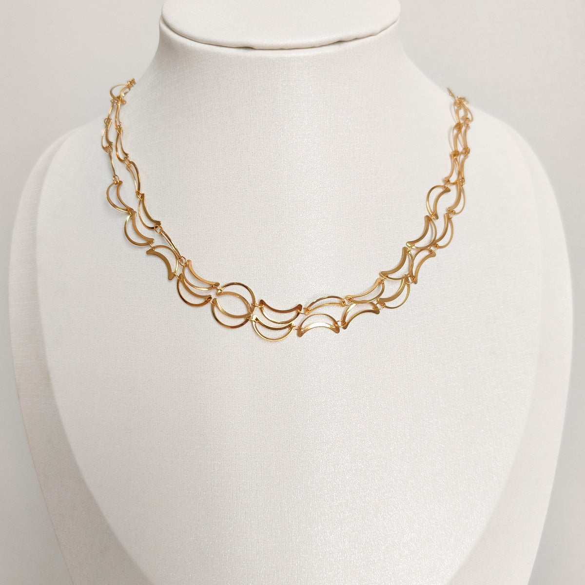 Collar largo Acero Luna de Capri