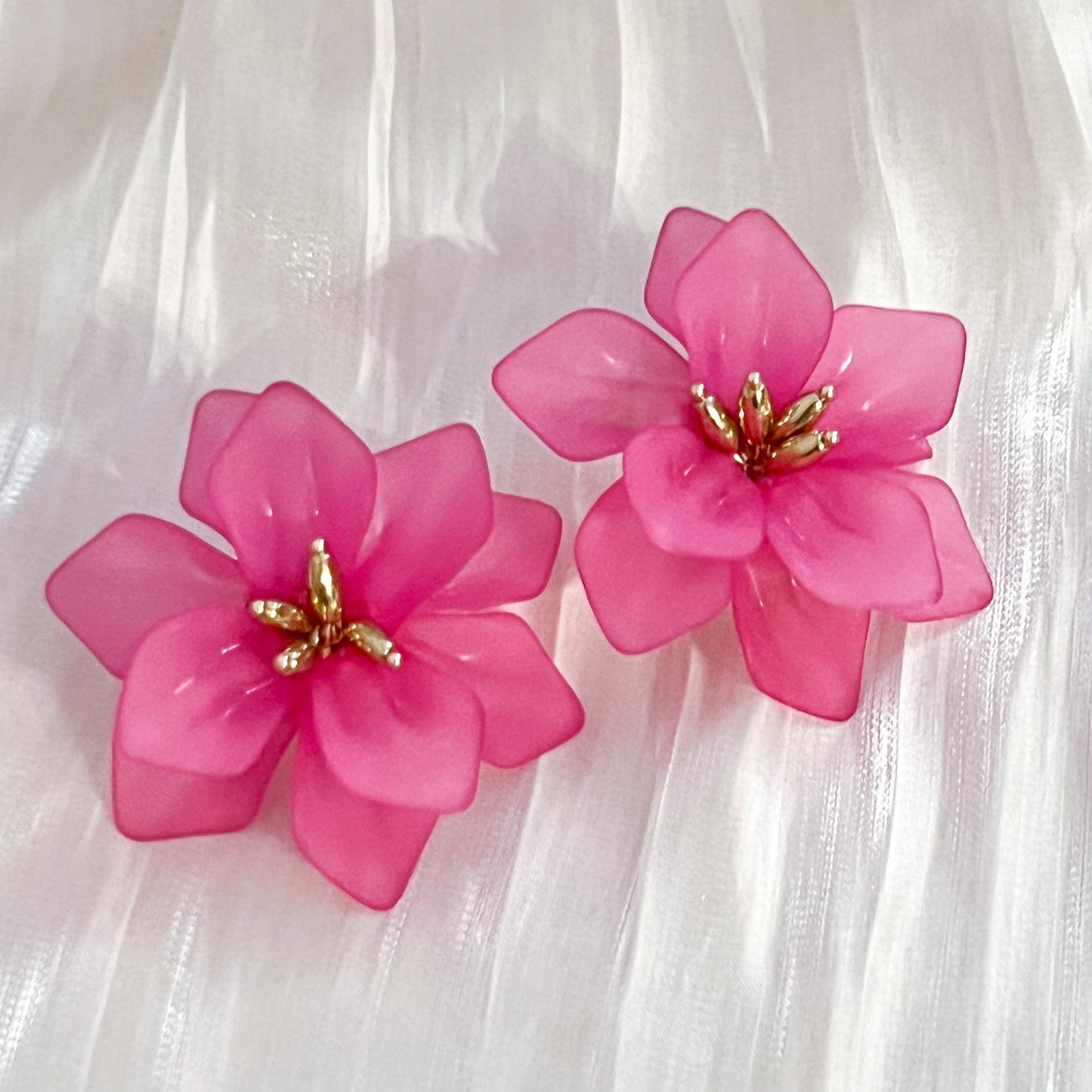 Pendientes Flor Aurora (ROSA & GRANDE)