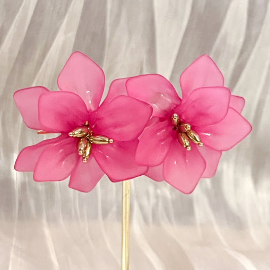 Pendientes Flor Aurora (ROSA & GRANDE)