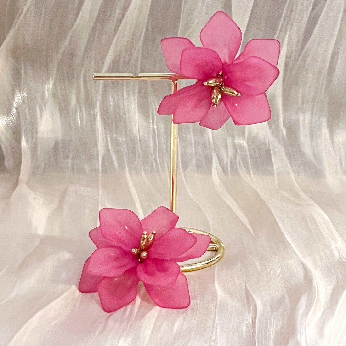 Pendientes Flor Aurora (ROSA & GRANDE)