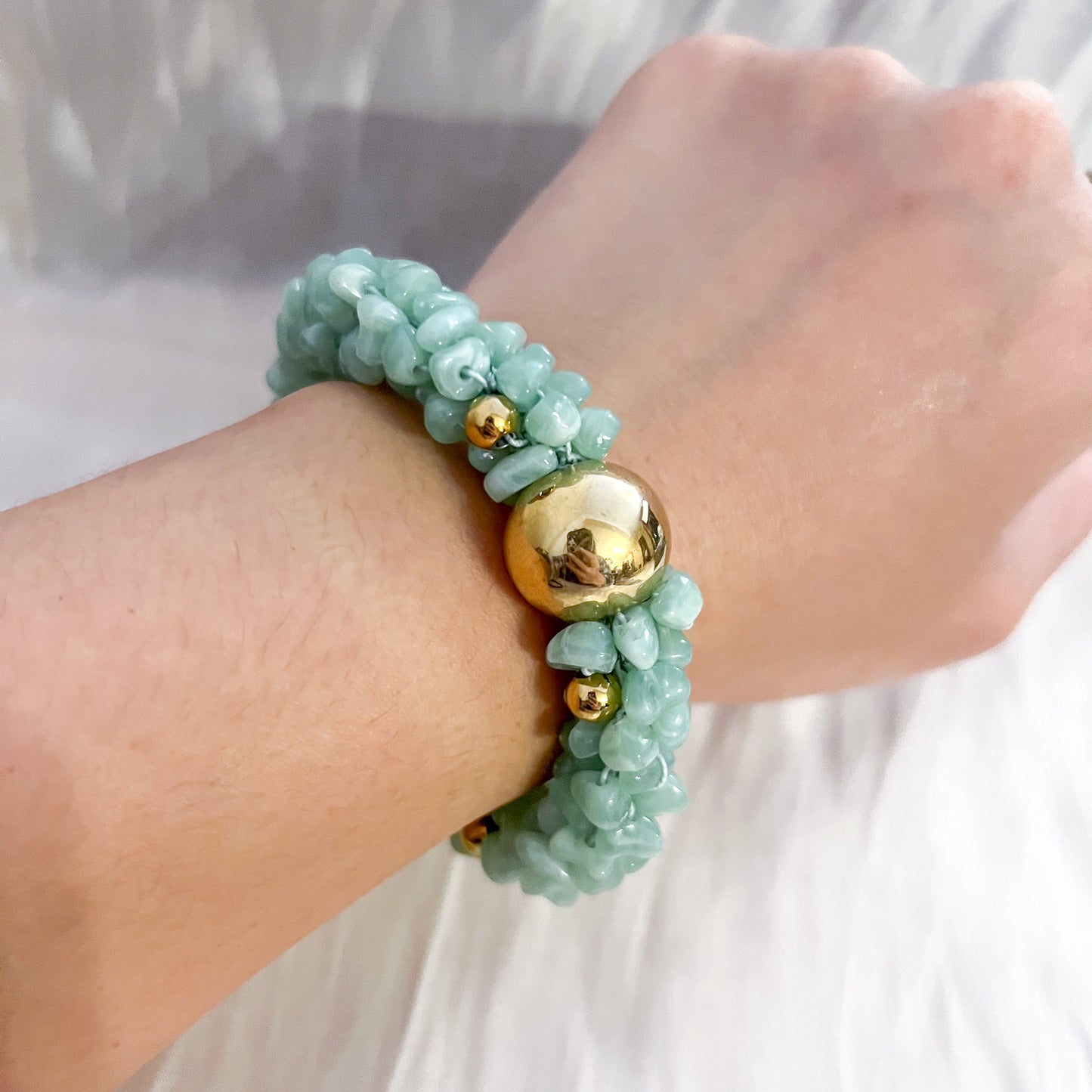 Look Brisa Marina (Collar + Pulsera verde agua)