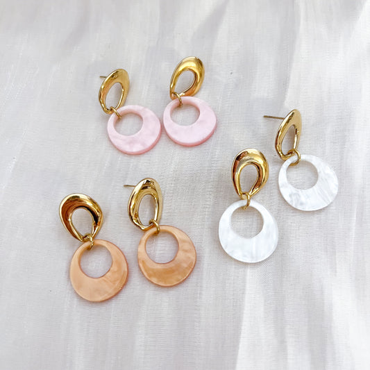 Pendientes Riviera Luz（aro &5 colores）