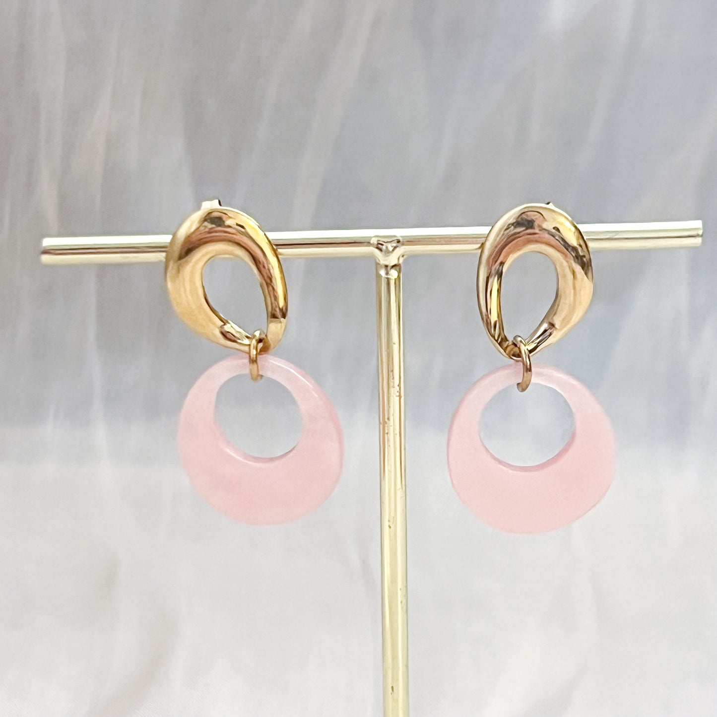 Pendientes Riviera Luz（aro &5 colores）