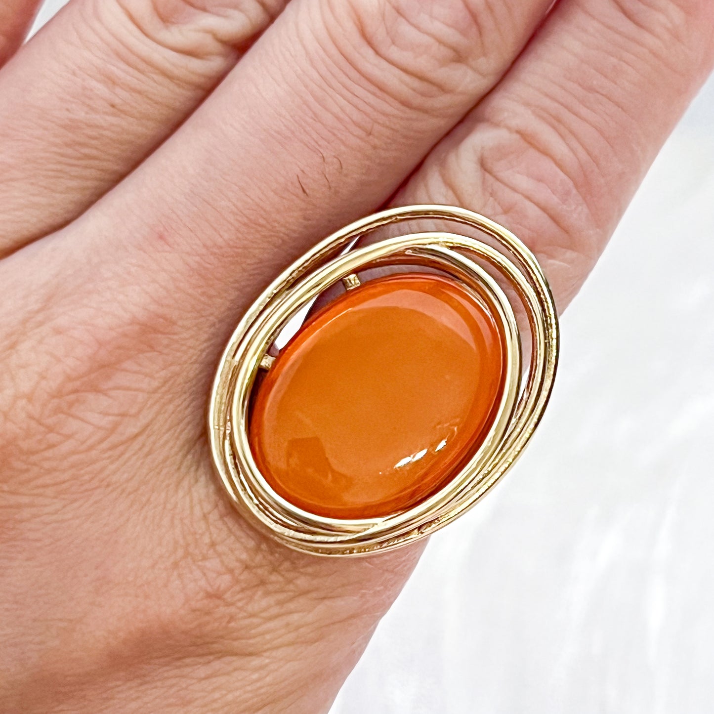 Anillo Viena Ajustable (ovalado 4 colores)