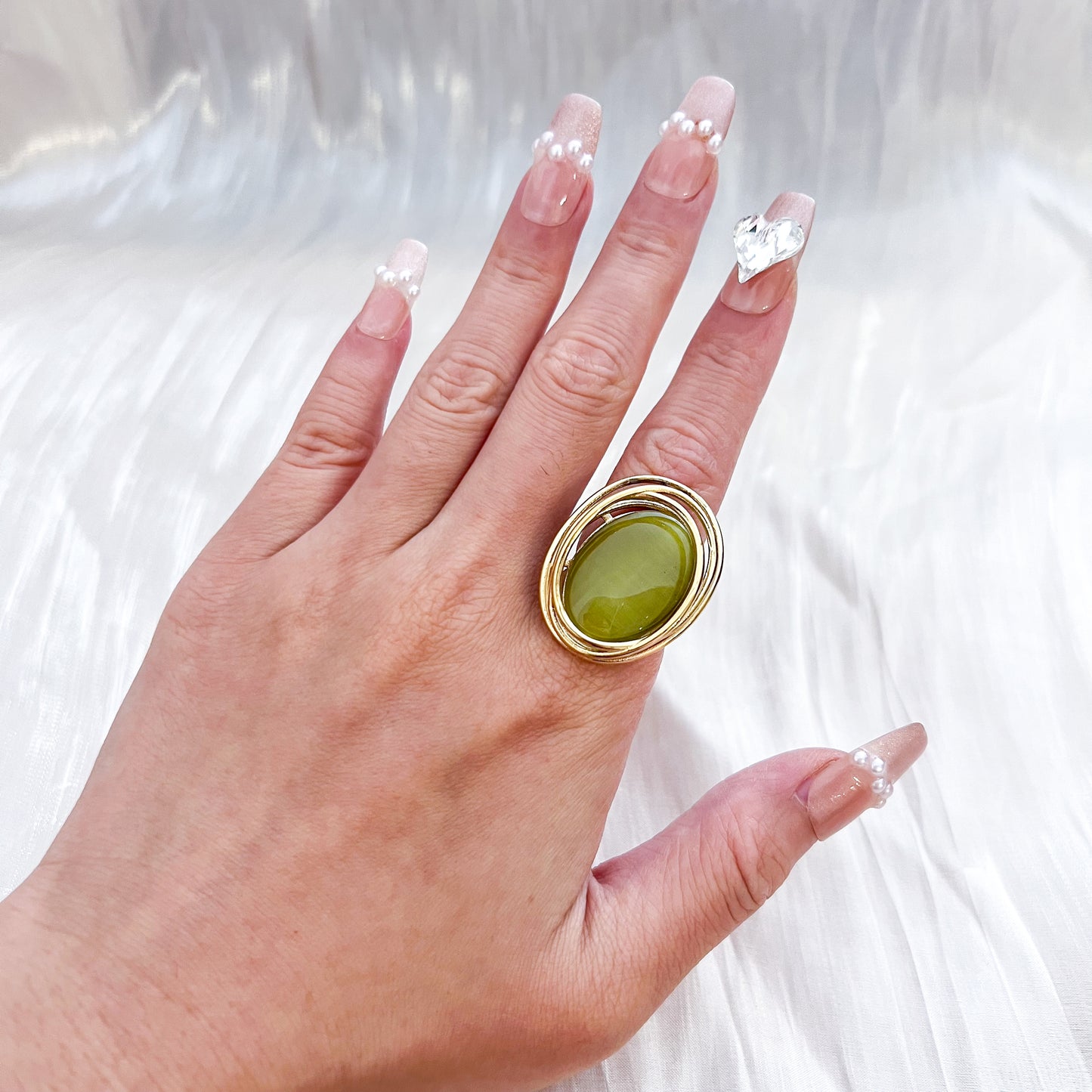 Anillo Viena Ajustable (ovalado 4 colores)