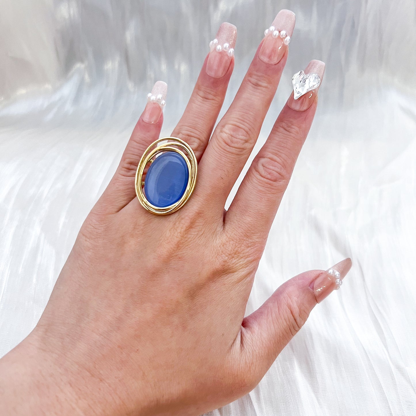 Anillo Viena Ajustable (ovalado 4 colores)