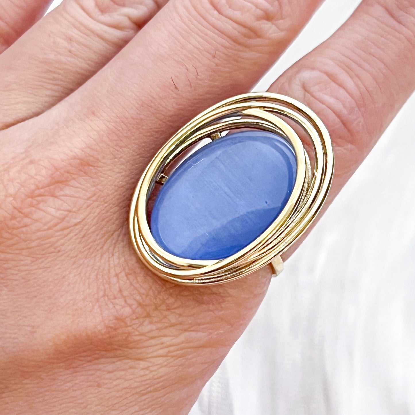 Anillo Viena Ajustable (ovalado 4 colores)