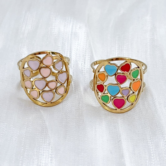 Anillo Sweet Love（corazones） Ajustable（ 3 colores)