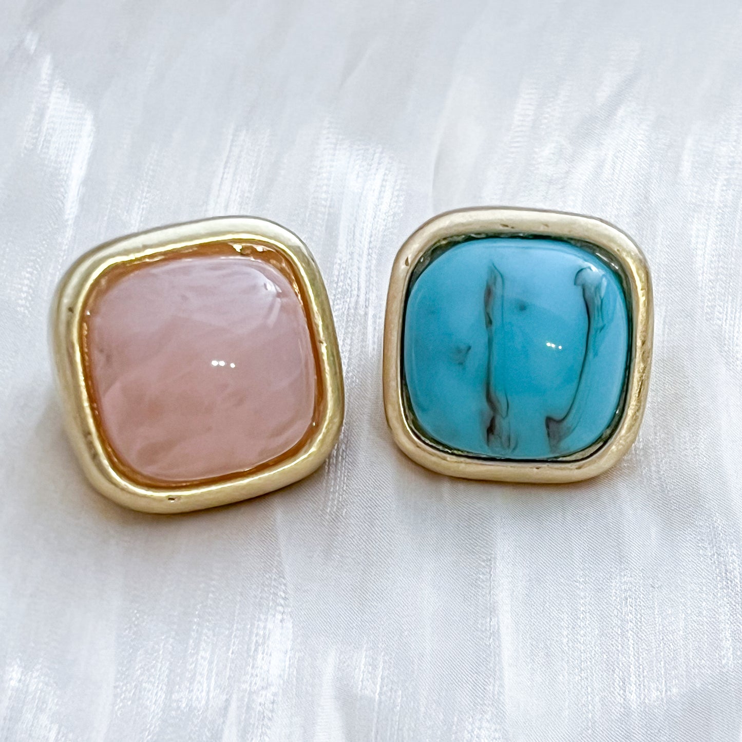 Anillo Velvet Square（piedra cuadrada）Elasticidad Ajustable