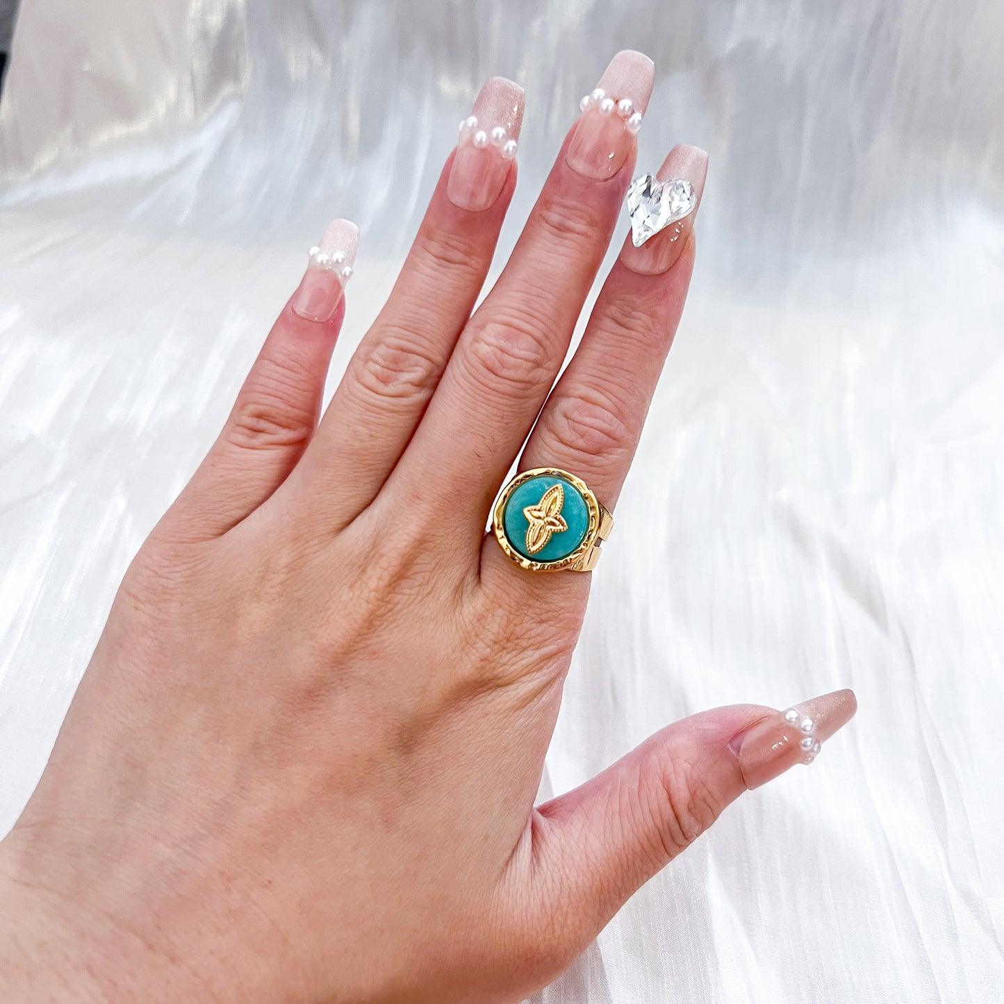 Anillo Ojo Místico Cruz Ajustable