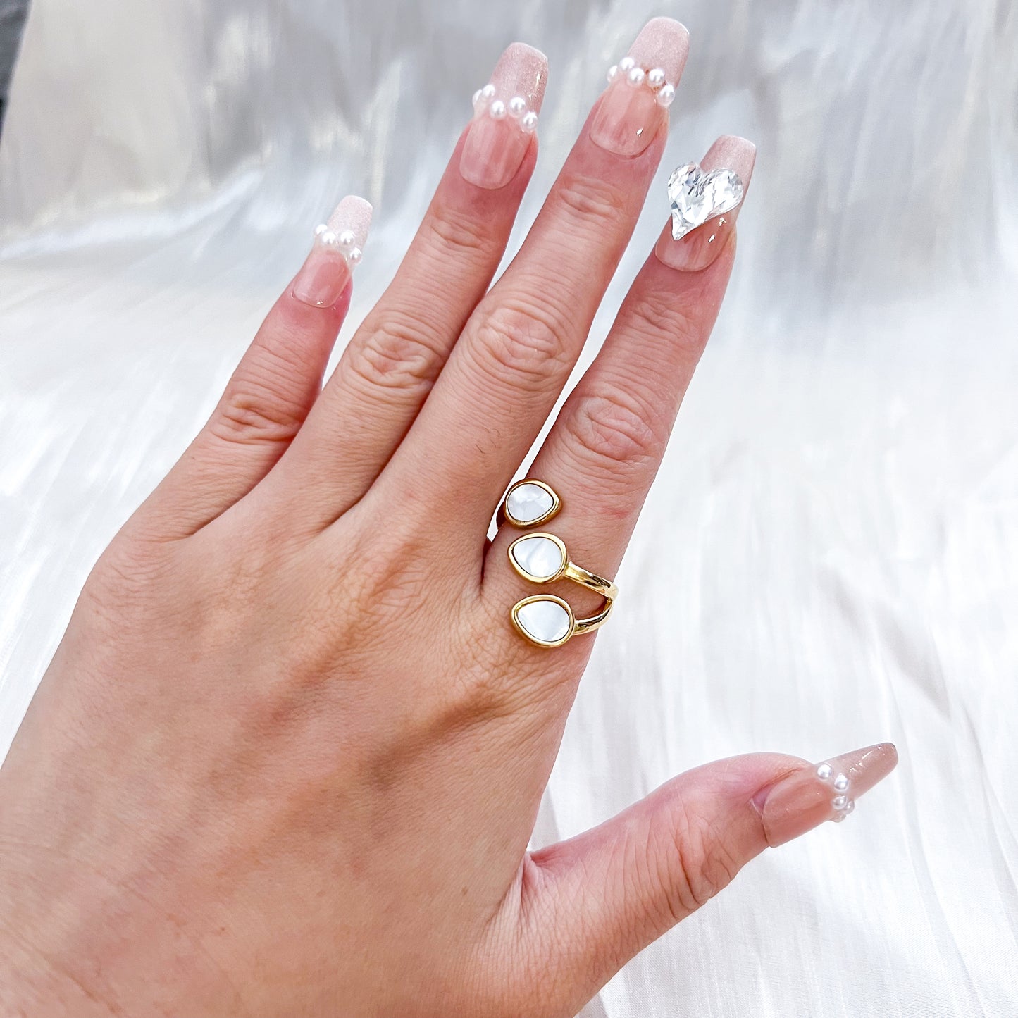 Anillo hojas gotas （ Ajustable ）