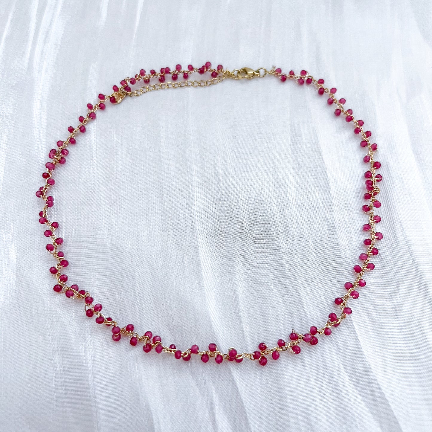 Look Ruby Glow （collar & pulsera & pendiente）