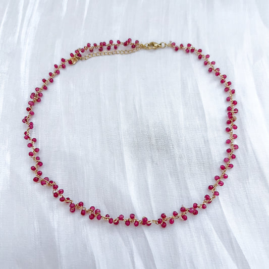 Look Ruby Glow （collar & pulsera & pendiente）