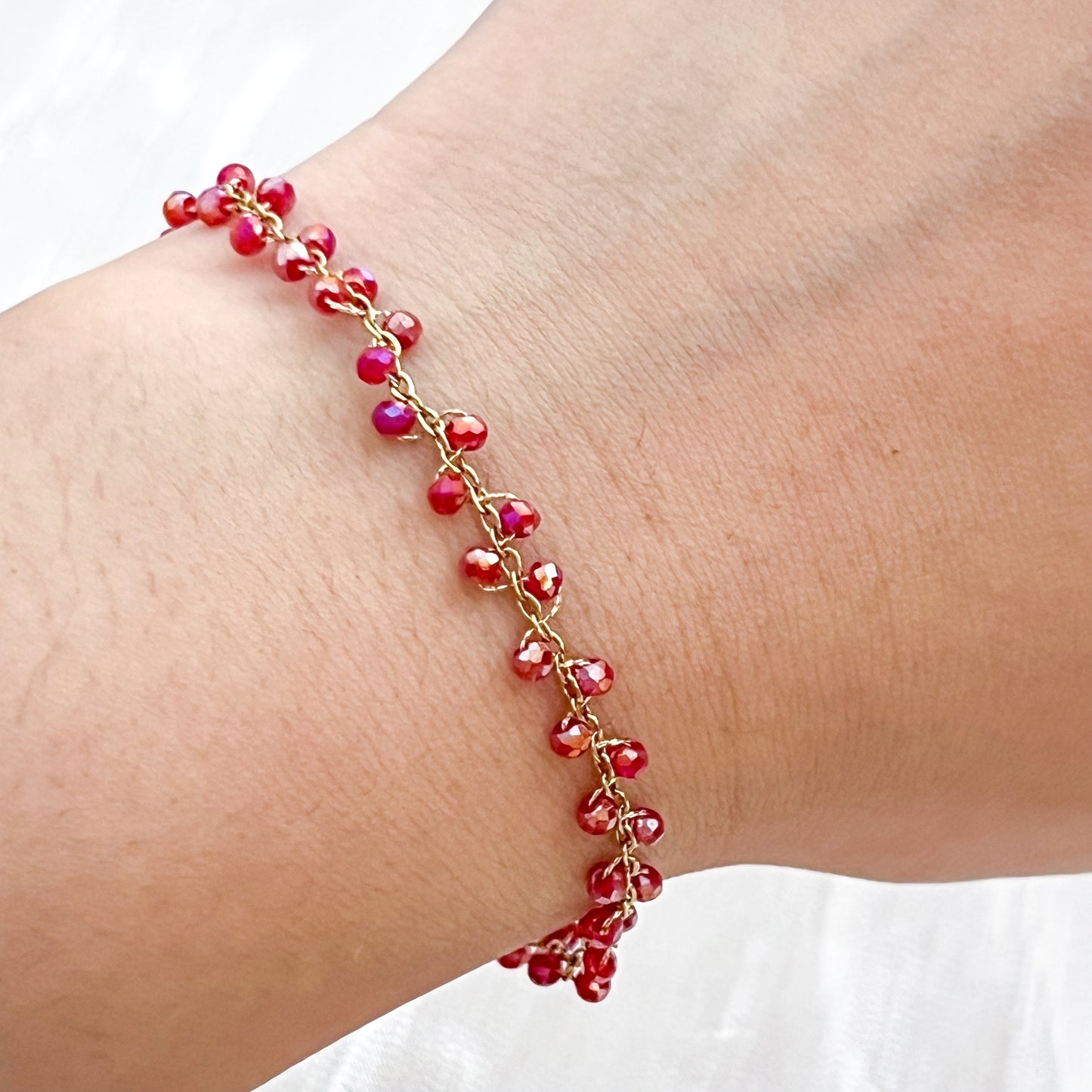 Look Ruby Glow （collar & pulsera & pendiente）