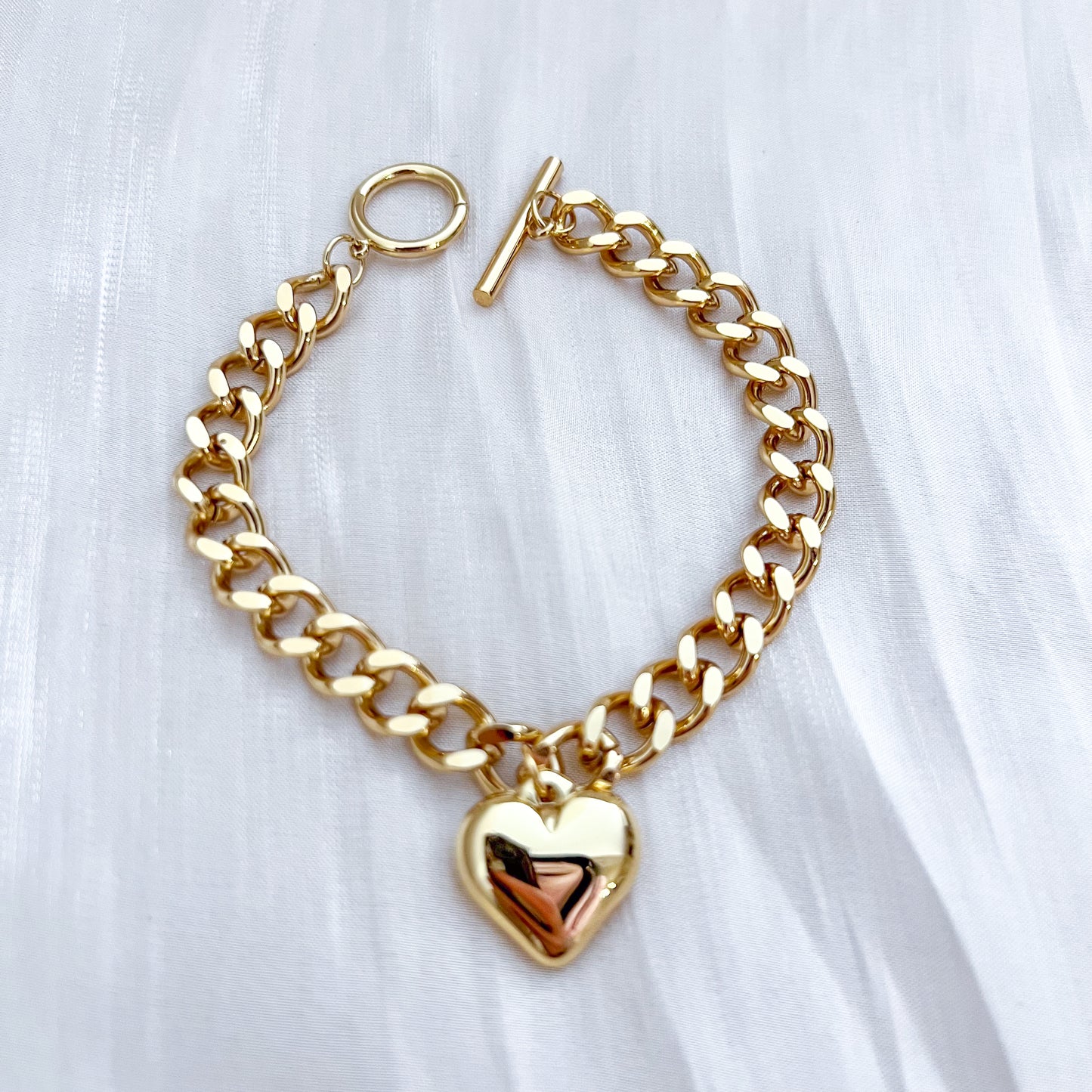 Pulsera Corazón Duo (dorado y plateado )