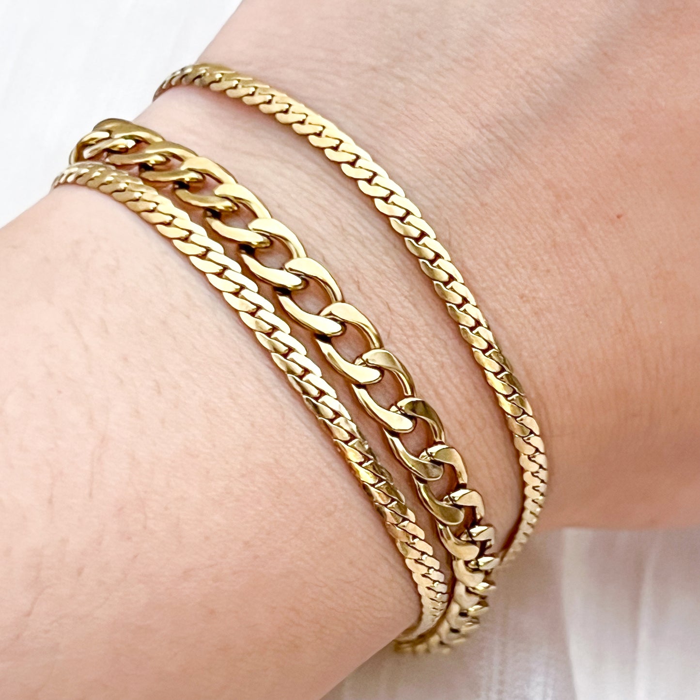 Pulsera Cadena Luxe (tres capas)