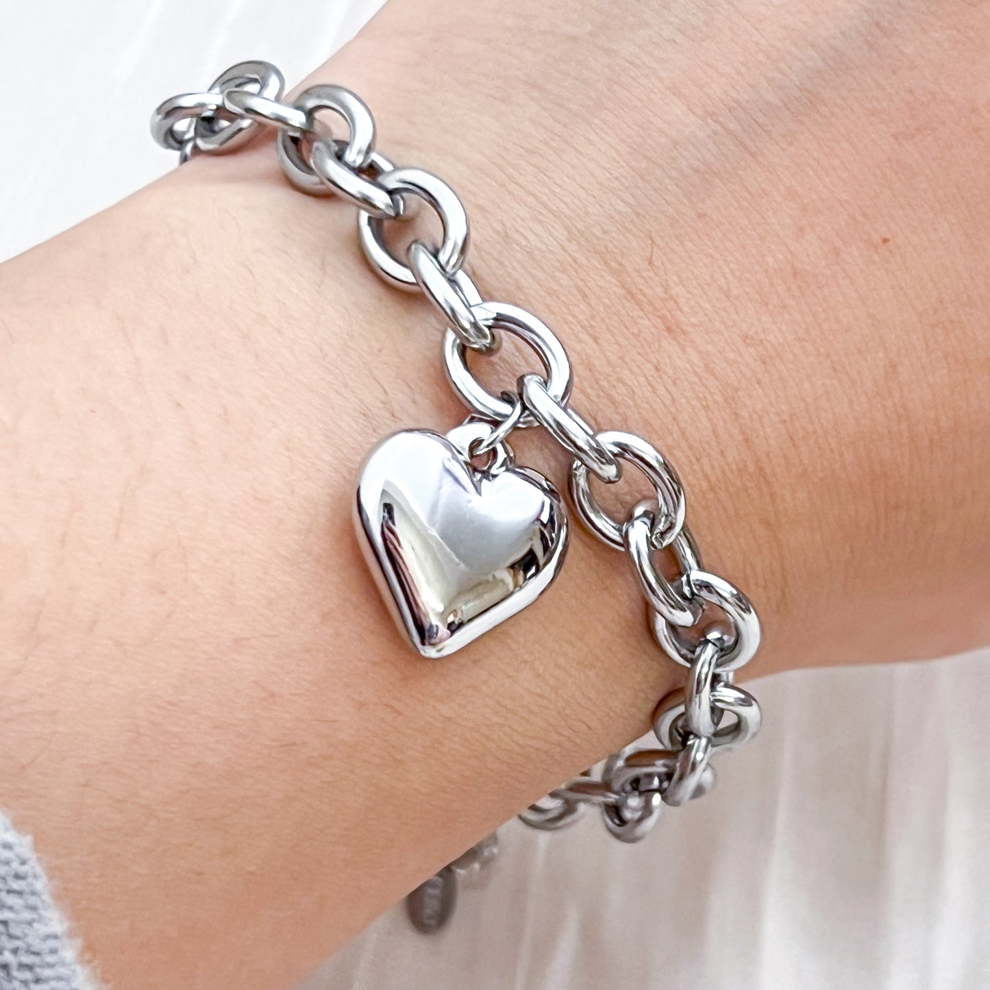 Pulsera Corazón Duo (dorado y plateado )