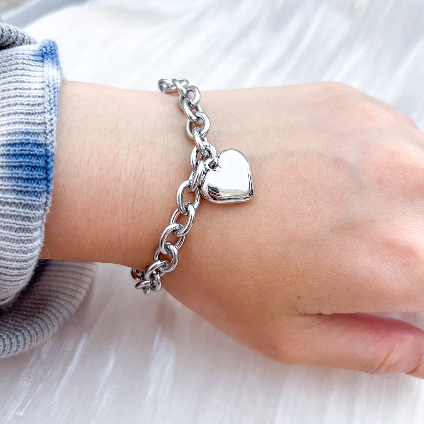 Pulsera Corazón Duo (dorado y plateado )