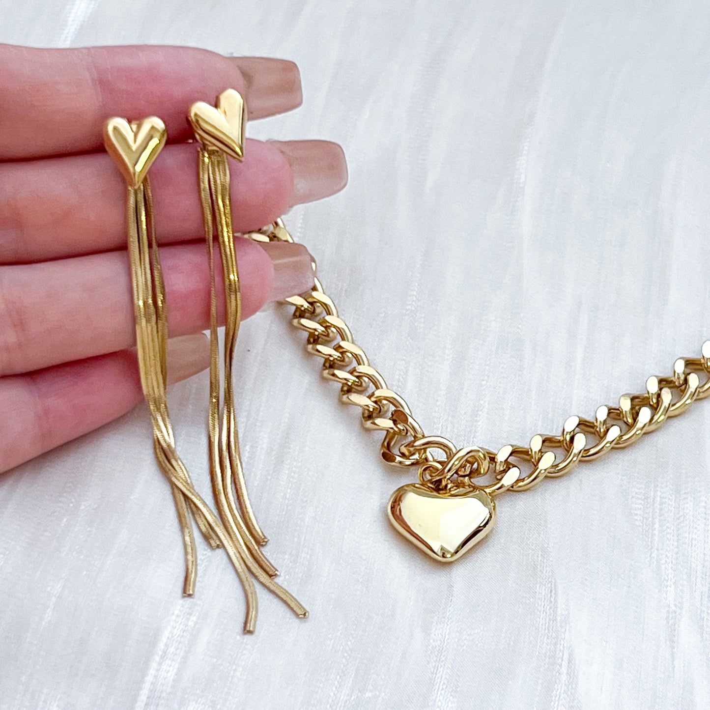 Pulsera Corazón Duo (dorado y plateado )
