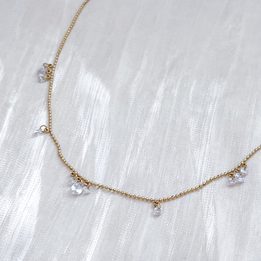 Collar Lágrimas de sirena (Cadena fina con destellos)