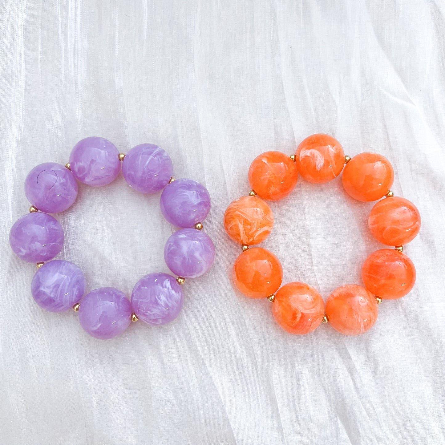 Pulsera Luna Coral cuantas