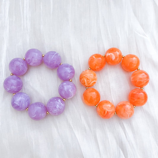 Pulsera Luna Coral cuantas