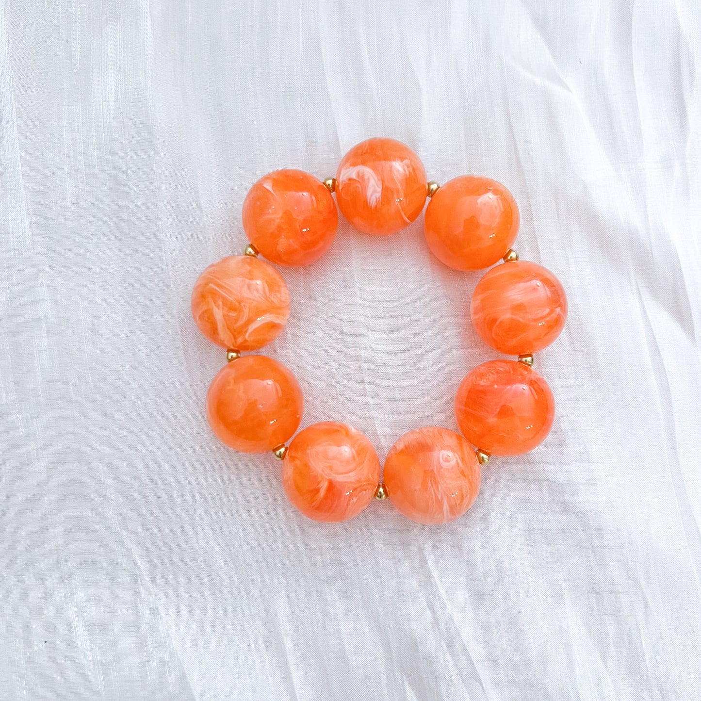 Pulsera Luna Coral cuantas