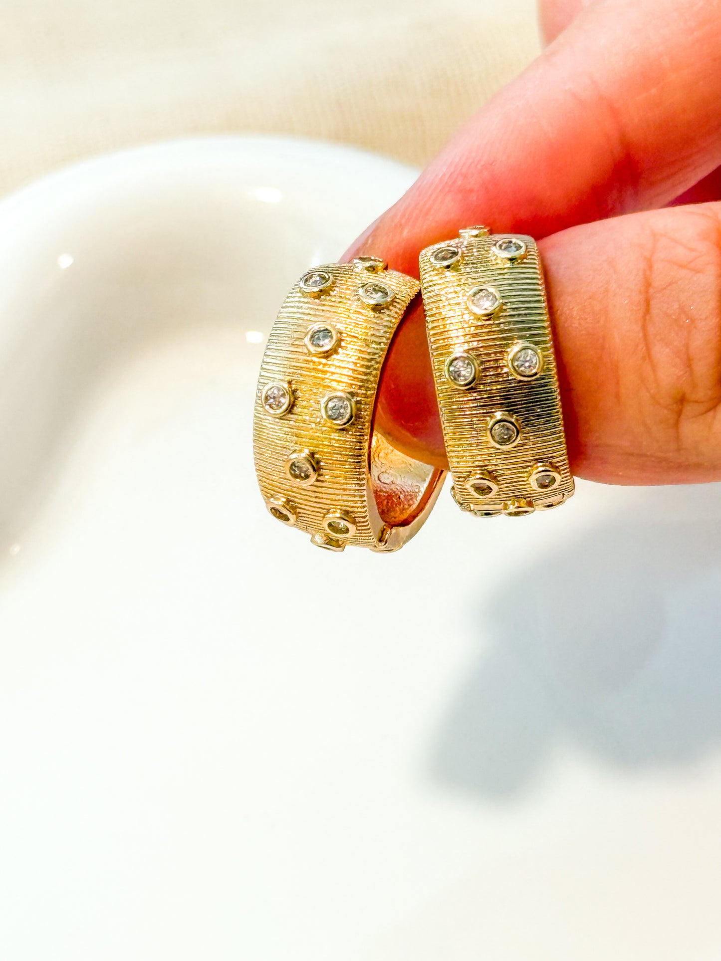 Pendientes Planeta (Aro con Brillo)