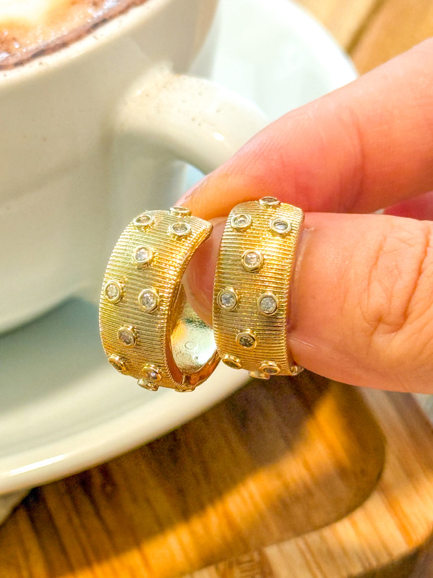 Pendientes Planeta (Aro con Brillo)