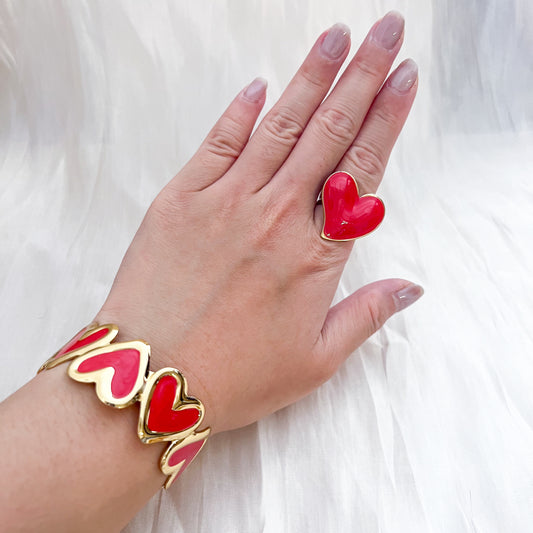 Look Corazones Muse （brazalete & anillo & 3 colores）