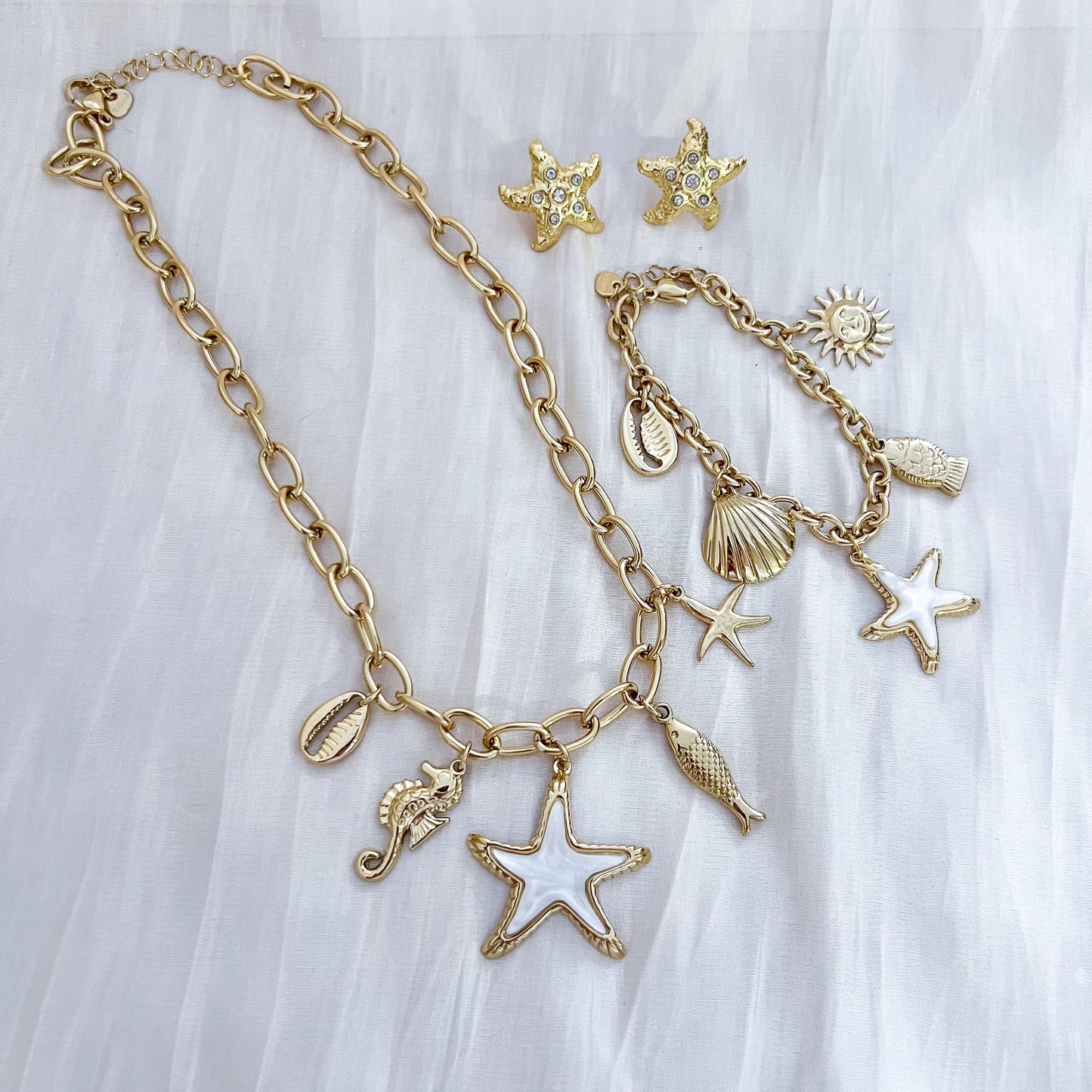 Look Tesoro del Mar Estrella （collar & pulsera & pendiente）