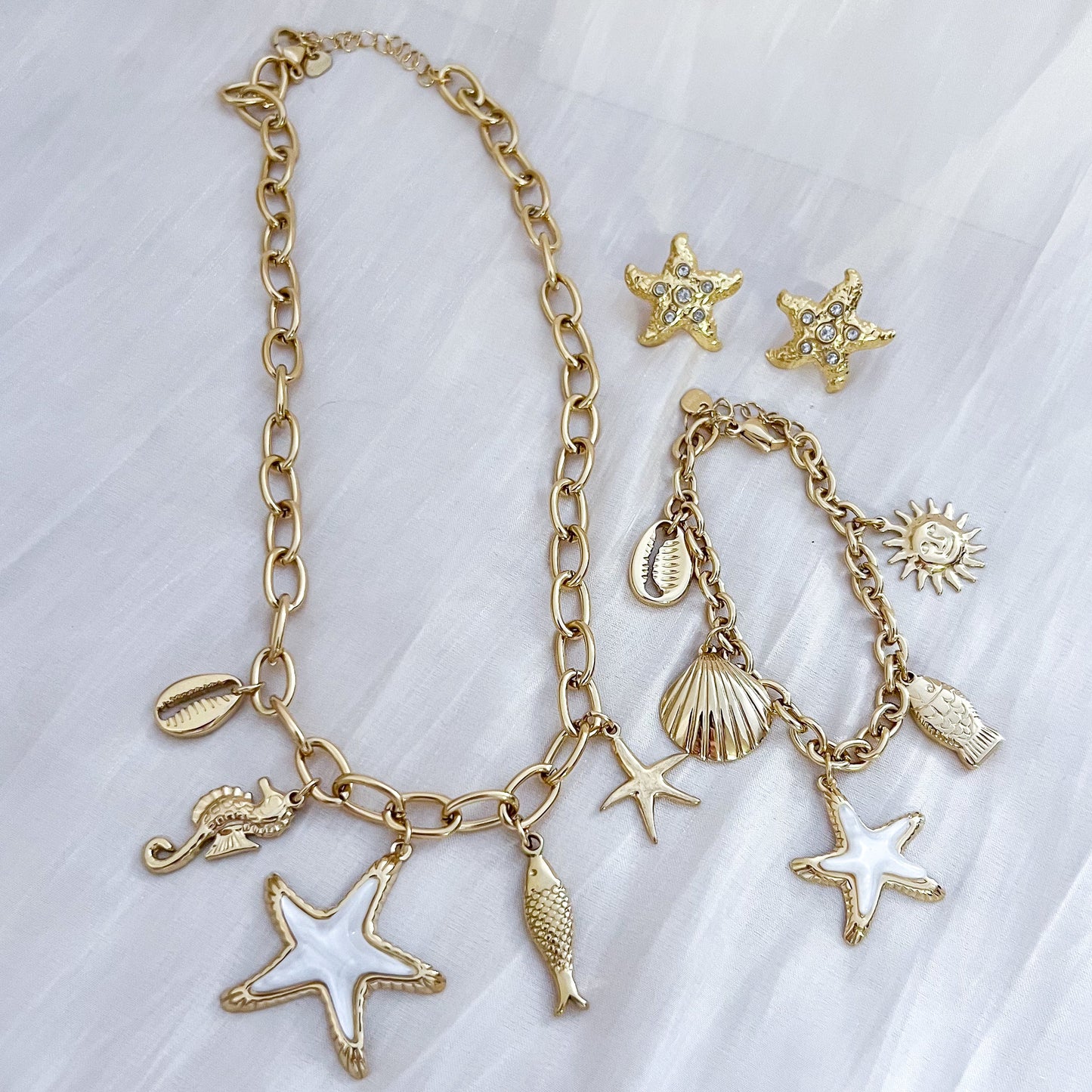 Look Tesoro del Mar Estrella （collar & pulsera & pendiente）