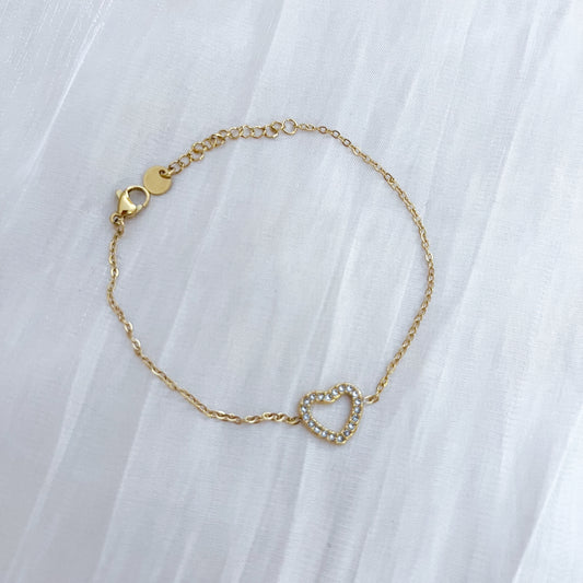 Look corazones real (pulsera & pendientes)