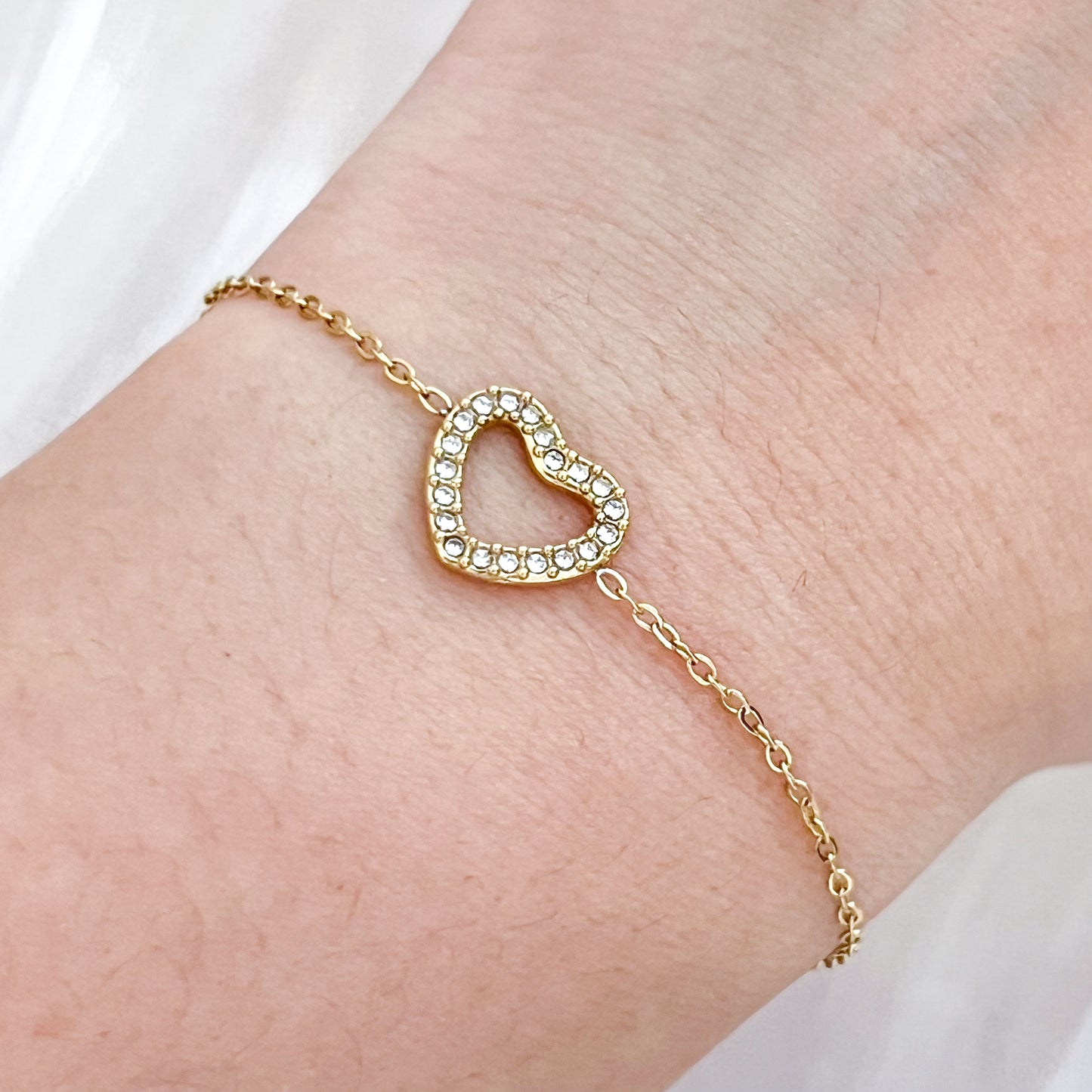 Look corazones real (pulsera & pendientes)