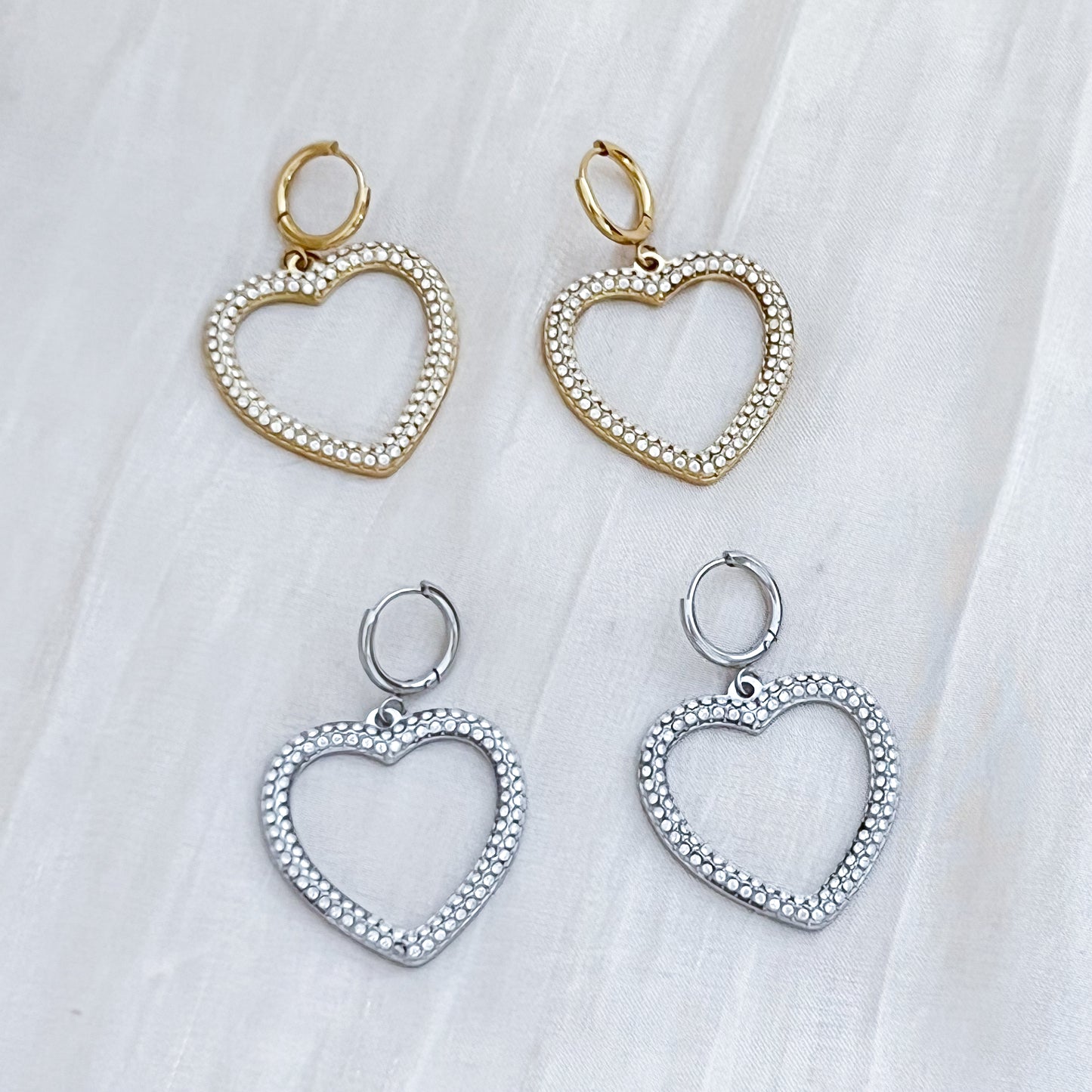 Look corazones real (pulsera & pendientes)