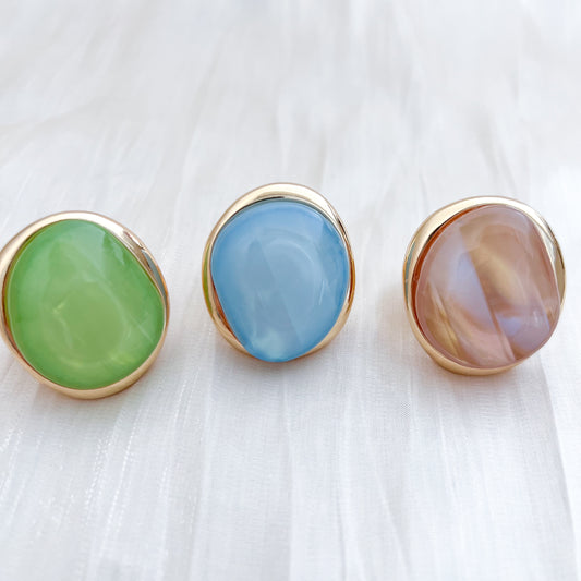 Anillo Sofia Glow (forma piedra 3 color)