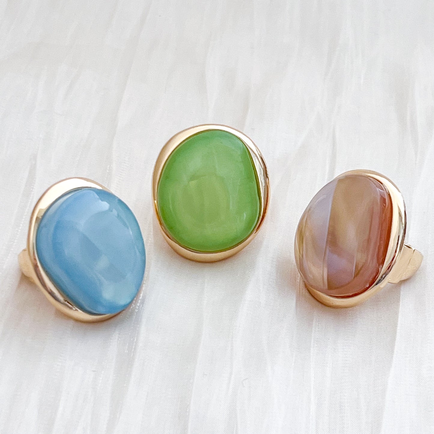 Anillo Sofia Glow (forma piedra 3 color)
