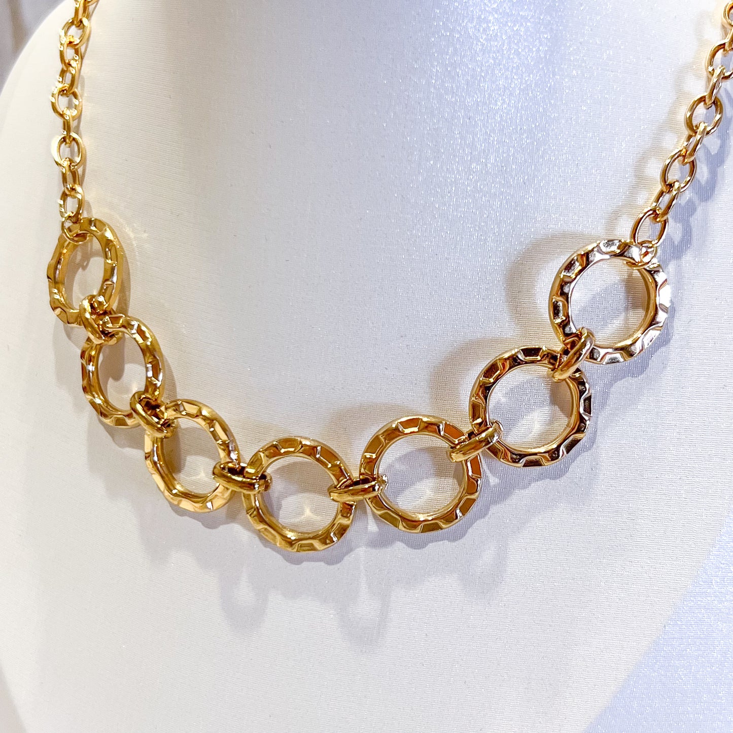 Collar Milano Oro（cadena oval & corazones）